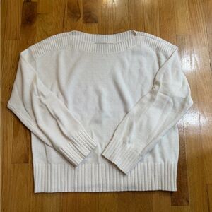 LOFT Cream Women's Crew Neck Sweater
